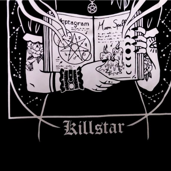 KILLSTAR- GOTHIC, PENTEGRAM, WITCHY, WICCAN, "MOON SPELL" DRESS, WHITE COLLAR - Picture 15 of 15